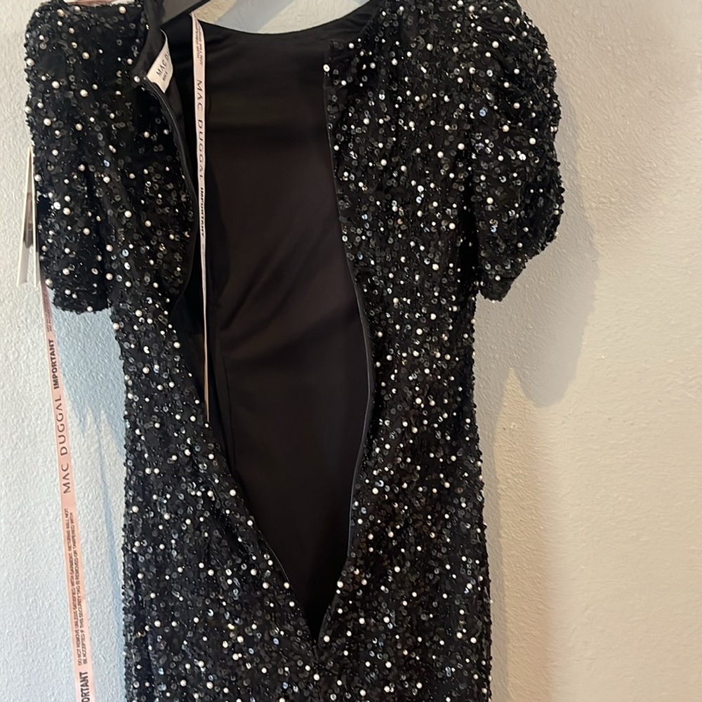 Mac Duggal Black Sequin Maxi Dress - Picture 11 of 14
